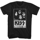 KISS KISS Tonight Graphic T-Shirt - Classic Rock Music Clothing - Vintage Concert Lover Gift Idea