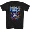 KISS Skull Circle Graphic T-Shirt - Classic Rock Music Clothing - Vintage Concert Lover Gift Idea