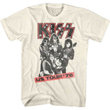 KISS Ustour76 Graphic T-Shirt - Classic Rock Music Clothing - Vintage Concert Lover Gift Idea