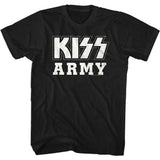 KISS Bwkissarmy Graphic T-Shirt - Classic Rock Music Clothing - Vintage Concert Lover Gift Idea
