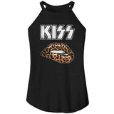 KISS KISS Leopard Up Graphic Woman Tank Top - Classic Rock Music Clothing - Vintage Concert Lover Gift Idea