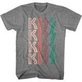KISS Washed Out Logo Graphic T-Shirt - Classic Rock Music Clothing - Vintage Concert Lover Gift Idea