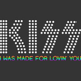 KISS Lovin You Rainbow Graphic T-Shirt - Classic Rock Music Clothing - Vintage Concert Lover Gift Idea (
