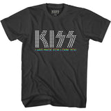 KISS Lovin You Rainbow Graphic T-Shirt - Classic Rock Music Clothing - Vintage Concert Lover Gift Idea (