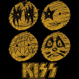 KISS Sketchy Faces Youth Graphic T-Shirt - Classic Rock Music Clothing - Vintage Concert Lover Gift Idea