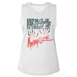 KISS Animalize Logo Graphic Tank Top - Classic Rock Music Clothing - Vintage Concert Lover Gift Idea