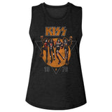 KISS 76 Graphic Tank Top - Classic Rock Music Clothing - Vintage Concert Lover Gift Idea