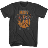 KISS 76 Graphic T-Shirt - Classic Rock Music Clothing - Vintage Concert Lover Gift Idea