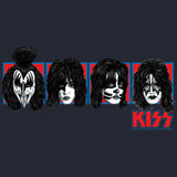 KISS Squares Graphic T-Shirt - Classic Rock Music Clothing - Vintage Concert Lover Gift Idea