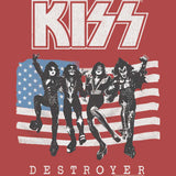 KISS American Flag KISS Graphic T-Shirt - Classic Rock Music Clothing - Vintage Concert Lover Gift Idea