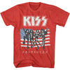 KISS American Flag KISS Graphic T-Shirt - Classic Rock Music Clothing - Vintage Concert Lover Gift Idea