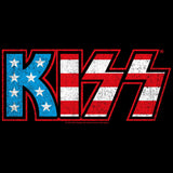 KISS Flag KISS Youth Graphic T-Shirt - Classic Rock Music Clothing - Vintage Concert Lover Gift Idea