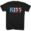 KISS Flag KISS Graphic T-Shirt - Classic Rock Music Clothing - Vintage Concert Lover Gift Idea