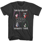 KISS Dynasty Graphic T-Shirt - Classic Rock Music Clothing - Vintage Concert Lover Gift Idea