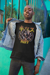KISS-RR All Nit Japanese Graphic T-Shirt - Classic Rock Music Clothing - Vintage Concert Lover Gift Idea