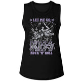 KISS Glass Breaking Graphic Ladies Tank Top - Classic Rock Music Clothing - Vintage Concert Lover Gift Idea