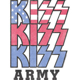 KISS Patriotic Logo Graphic T-Shirt - Classic Rock Music Clothing - Vintage Concert Lover Gift Idea
