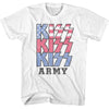 KISS Patriotic Logo Graphic T-Shirt - Classic Rock Music Clothing - Vintage Concert Lover Gift Idea