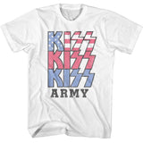 KISS Patriotic Logo Graphic T-Shirt - Classic Rock Music Clothing - Vintage Concert Lover Gift Idea