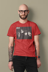 KISS Halftone Photo Graphic T-Shirt - Classic Rock Music Clothing - Vintage Concert Lover Gift Idea