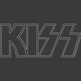 KISS Outline Graphic T-Shirt - Classic Rock Music Clothing - Vintage Concert Lover Gift Idea