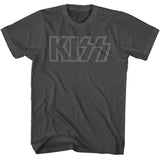 KISS Outline Graphic T-Shirt - Classic Rock Music Clothing - Vintage Concert Lover Gift Idea