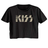KISS Logo Graphic Ladies T-Shirt - Classic Rock Music Clothing - Vintage Concert Lover Gift Idea