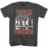 KISS Snowy Kissmas Graphic T-Shirt - Classic Rock Music Clothing - Vintage Concert Lover Gift Idea