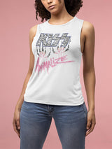 KISS Animalize Graphic Woman Tank Top - Classic Rock Music Clothing - Vintage Concert Lover Gift Idea