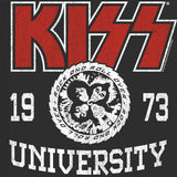 KISS University Graphic T-Shirt - Classic Rock Music Clothing - Vintage Concert Lover Gift Idea