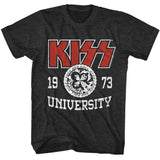 KISS University Graphic T-Shirt - Classic Rock Music Clothing - Vintage Concert Lover Gift Idea