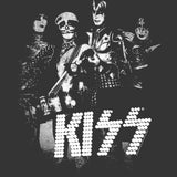 KISS Lights Graphic T-Shirt - Classic Rock Music Clothing - Vintage Concert Lover Gift Idea