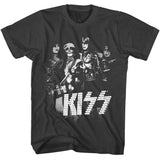 KISS Lights Graphic T-Shirt - Classic Rock Music Clothing - Vintage Concert Lover Gift Idea