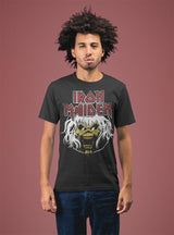 Iron Maiden World Tour 1982 F B 2-Sided Graphic T-Shirt - Classic Rock Music Clothing - Vintage Concert Lover Gift Idea