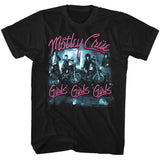 Motley Crue Girls Girls Girls Graphic T-Shirt - Classic Rock Music Clothing - Vintage Concert Lover Gift Idea