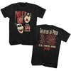Motley Crue UK Tour 2-Sided Graphic T-Shirt - Classic Rock Music Clothing - Vintage Concert Lover Gift Idea