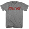 Motley Crue Logo Graphic T-Shirt - Classic Rock Music Clothing - Vintage Concert Lover Gift Idea