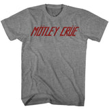 Motley Crue Logo Graphic T-Shirt - Classic Rock Music Clothing - Vintage Concert Lover Gift Idea