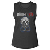 Motley Crue Skull And Cuffs Graphic Woman Tank Top - Classic Rock Music Clothing - Vintage Concert Lover Gift Idea