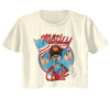 Motley Crue Allister With US Flag Graphic Girl Shirt - Classic Rock Music Clothing - Vintage Concert Lover Gift Idea