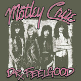 Motley Crue Dr Feelgood Graphic T-Shirt - Classic Rock Music Clothing - Vintage Concert Lover Gift Idea