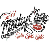 Motley Crue Whip Graphic T-Shirt - Classic Rock Music Clothing - Vintage Concert Lover Gift Idea