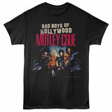 Motley Crue Bad Boys Of Hollywood Graphic T-Shirt - Classic Rock Music Clothing - Vintage Concert Lover Gift Idea
