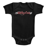 Motley Crue RD And Wht Logo Youth Graphic Bodysuit - Classic Rock Music Clothing - Vintage Kids Concert Lover Gift Idea