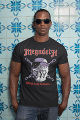 Megadeth K I M B Graphic T-Shirt - Classic Rock Music Clothing - Vintage Concert Lover Gift Idea