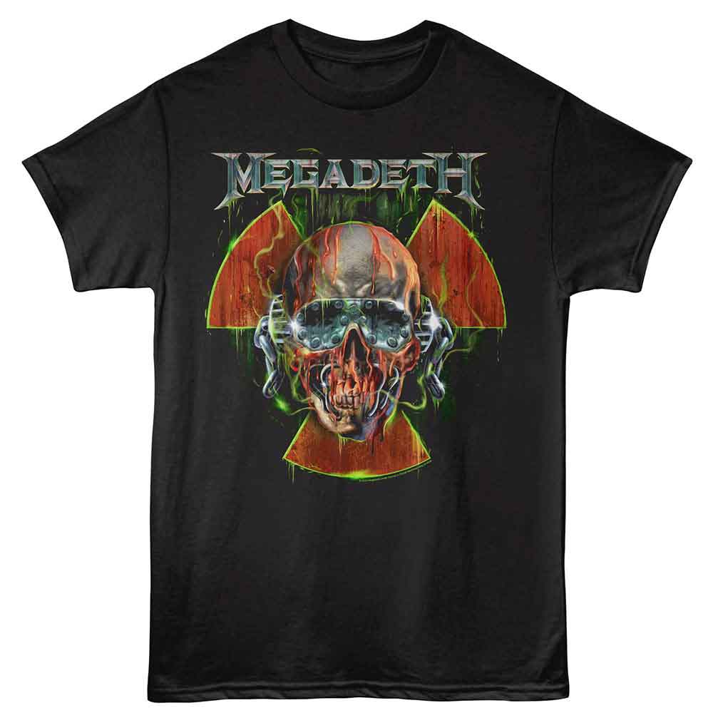 Megadeth Vic And Radioactive Symbol Graphic T-Shirt - Classic Rock Music Clothing - Vintage Concert Lover Gift Idea