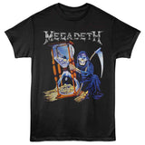 Megadeth Hourglass Graphic T-Shirt - Classic Rock Music Clothing - Vintage Concert Lover Gift Idea