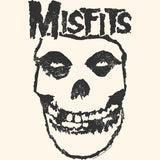 Misfits SKULL INVERTED Adult Natural T-Shirt – Horror Punk Skull Graphic Tee, Licensed Band Merch