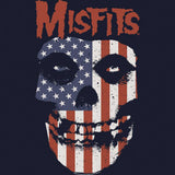Misfits FLAG Navy Adult T-Shirt – Official Punk Rock Band Graphic Shirt for Concert Fans