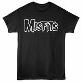 Misfits LOGO Adult Black T-Shirt – Classic Punk Rock Band Short Sleeve Graphic Shirt